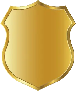 Gold Shield - ornament - High Resolution PNG