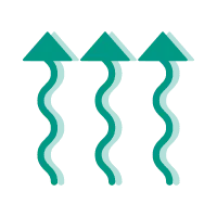 Green Arrow Waves - abstract art - High Resolution PNG
