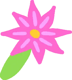 Pink Flower - No Background PNG - simple