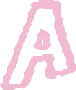 Pink Letter A - artistic - High Resolution PNG