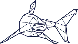 Geometric Shark - geometric shapes - No Background PNG