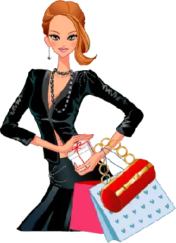Fashion Shopping Girl - necklace - PNG Images