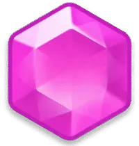 Pink Gemstone - hexagon - PNG