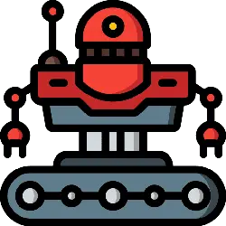Red Robot - red - PNG Images