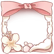 Pink Bow Frame - flower - Lossless PNG
