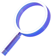 Magnifying Glass - observe - glowing - High Resolution PNG
