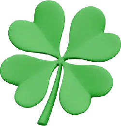 Four Leaf Clover - green - Transparent Background PNG