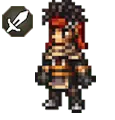 Pixel Warrior - red hair - Transparent Background PNG
