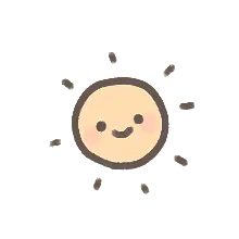 Smiling Sun - smiling - simple - No Background PNG