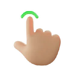 Click Hand Icon - green - PNG