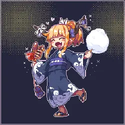 Pixel Art Anime Girl - anime - High Resolution PNG