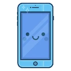 Smiling Phone - phone - No Watermark PNG