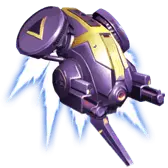 Purple Winged Mech Warrior - flying vehicle - High Resolution PNG