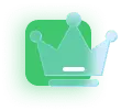 Green Crown Icon - logo - No Background PNG