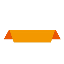 Orange Banner - graphic design - No Background PNG