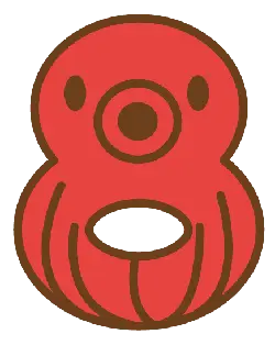 Red Number 8 - cartoon - Lossless PNG