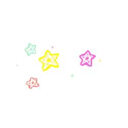 Colorful Stars - glow - No Background PNG