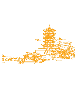 Multi-tiered Pagoda - lines - Transparent Layer PNG