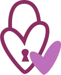 Heart Lock - purple - PNG
