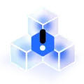 Blue Cube - technology - glowing - PNG