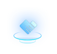 Blue Glowing Icon - simple - No Background PNG