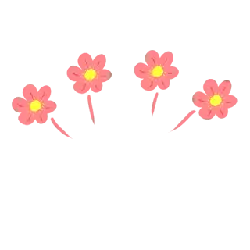 Pink Flowers - simple - pink - High Resolution PNG
