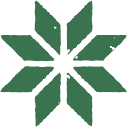 Green Snowflake Pattern - symmetrical - PNG Images