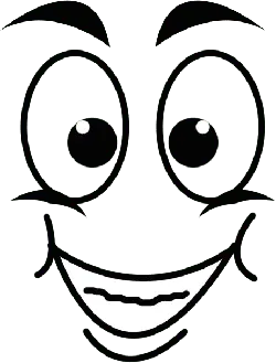 Smiling Face - smile - black and white - Lossless PNG