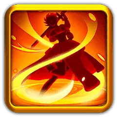 Blazing Swordswoman - hero - Transparent Background PNG