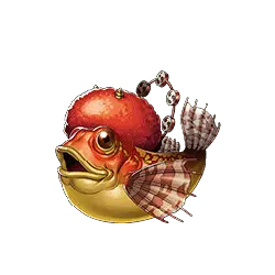 Fish with Hat - red - Transparent Layer PNG