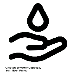 Water Drop and Hand Icon - icon - PNG Images