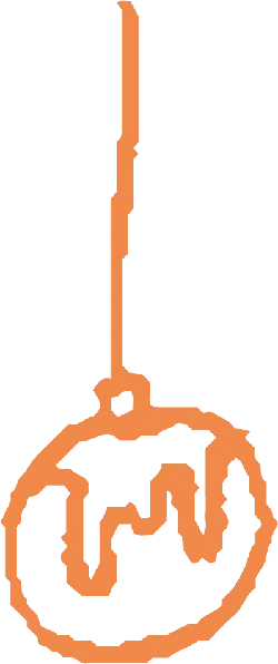 Orange Christmas Ornament - holiday - No Background PNG