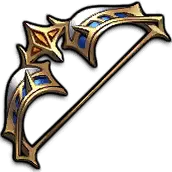 Gold Bow and Arrow - weapon - Transparent Background PNG