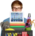 Colorful Building Blocks and Stationery - toy - PNG
