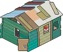 Toy House - blue - Transparent Background PNG