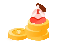 Girl on Coins - investment - High Resolution PNG