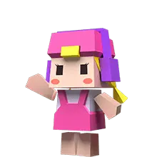Pixel Girl - pink - PNG