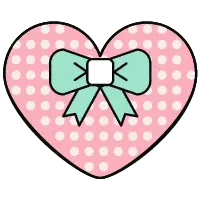 Pink Heart with Bow - heart shape - No Watermark PNG