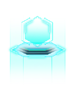 Hexagonal Platform - neon light - High Resolution PNG