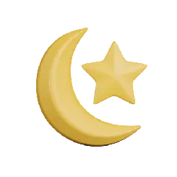 Gold Crescent and Star - star - Transparent Background PNG