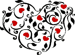 Red Heart Pattern - red - No Background PNG