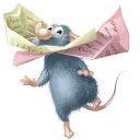 Mouse on Money - jumping - Free PNG