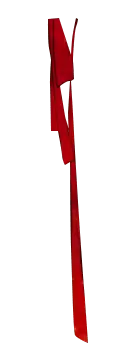 Red Abstract Sculpture - geometric shapes - No Watermark PNG
