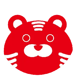Red Tiger Head - red - Transparent Layer PNG