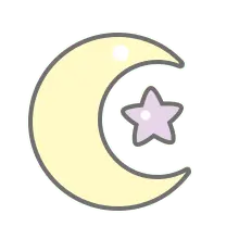 Moon and Star - star - PNG