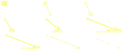 Beam Arrows - glowing - No Background PNG