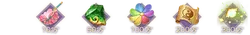 Pink Flower、Green Dragon、Colorful Petals、Gold Scroll、Yellow Star - petal - Transparent Background PNG
