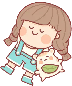 Girl in Overalls with Cat - overalls - Transparent Layer PNG