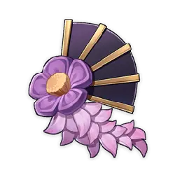 Purple Fan-shaped Flower Decoration - hair accessory - Transparent Layer PNG
