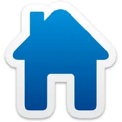 Blue House Icon - symbol - High Resolution PNG